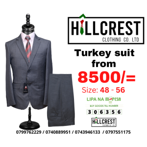 Men’s official 2 piece turkey suit dark grey