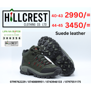 Unisex green hiking shoes